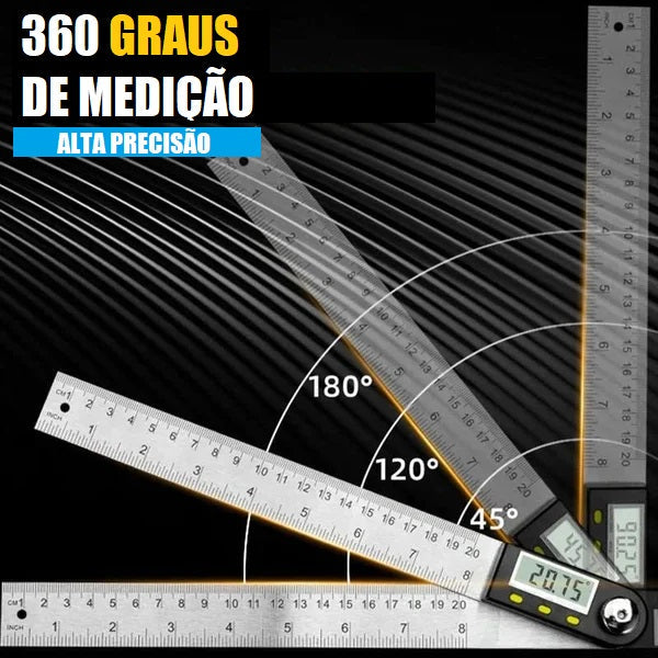 Régua de ângulo digital TecDisplay + Bolsa de ferramentas impermeável de brinde