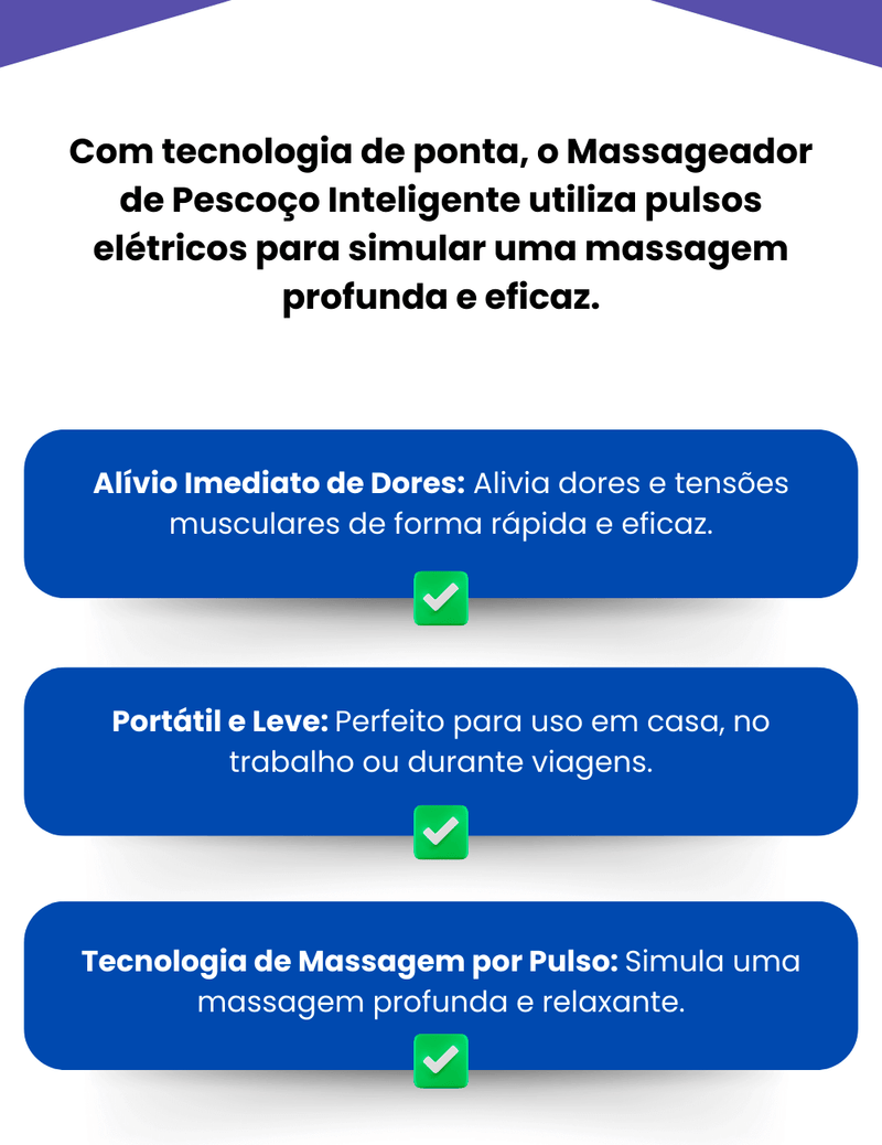 Massageador Inteligente - Alívio das Dores e Tensões